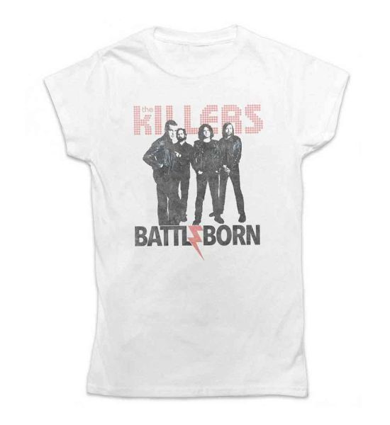 The Killers: Battle Born - Ladies White T-Shirt