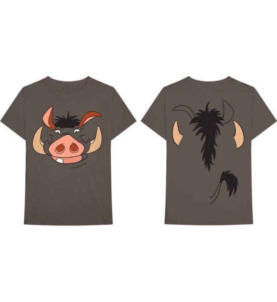 The Lion King: Pumbaa (Back Print) - Brown T-Shirt