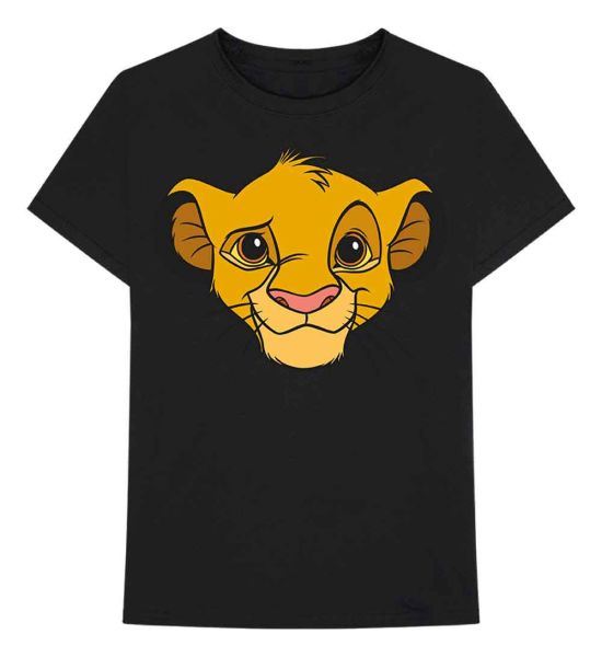 The Lion King: Simba Face - Black T-Shirt