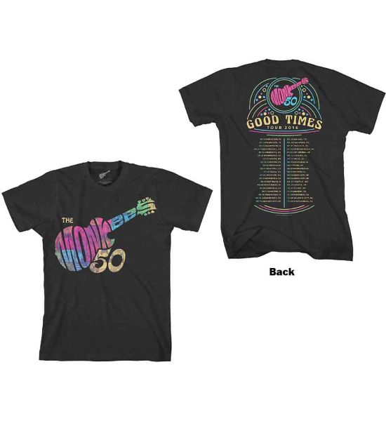 The Monkees: Guitar Discography (Back Print) - Black T-Shirt