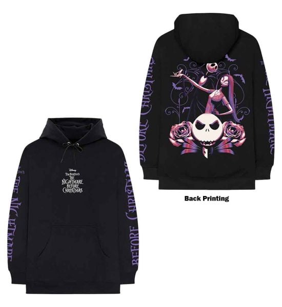 The Nightmare Before Christmas: Jumbo (Back Print, Sleeve Print) - Black Pullover Hoodie