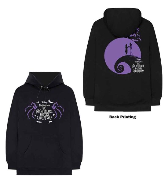 The Nightmare Before Christmas: Moonlight (Back Print) - Black Pullover Hoodie