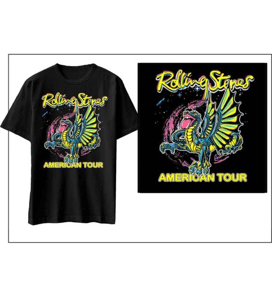 The Rolling Stones: American Tour Dragon - Black T-Shirt