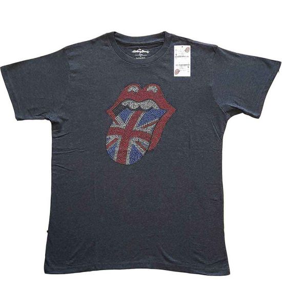 The Rolling Stones: Classic UK (Embellished) - Charcoal Grey T-Shirt