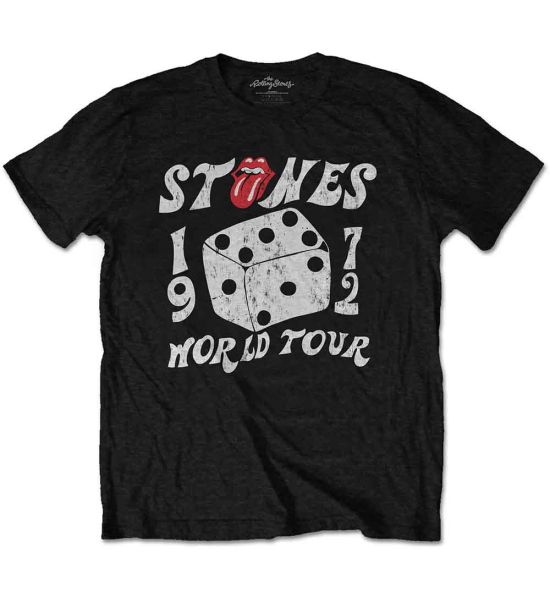 The Rolling Stones: Dice Tour '72 (Eco Friendly) - Black T-Shirt