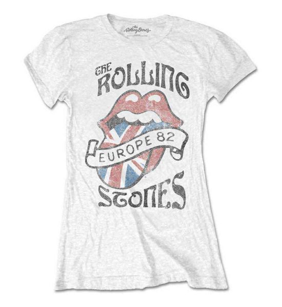 The Rolling Stones: Europe 82 - Ladies White T-Shirt