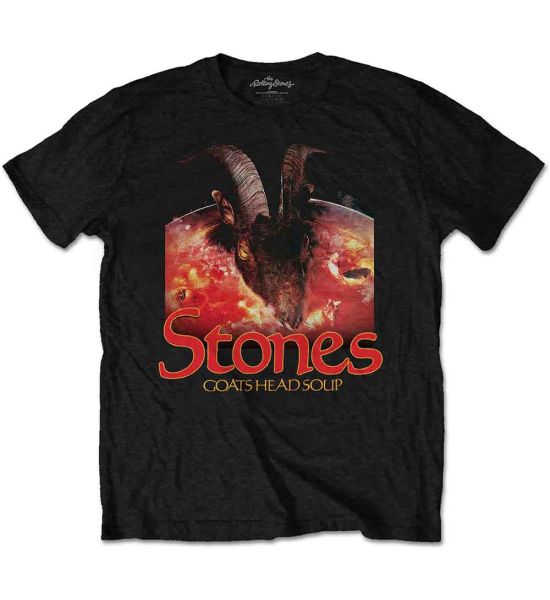 The Rolling Stones: Goats Head Soup with Logo - Black T-Shirt