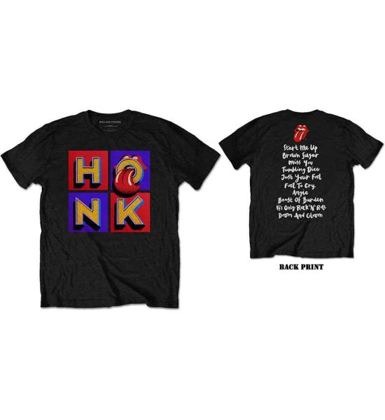 The Rolling Stones: Honk Album Track list (Back Print) - Black T-Shirt