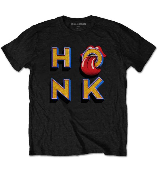 The Rolling Stones: Honk Letters - Black T-Shirt