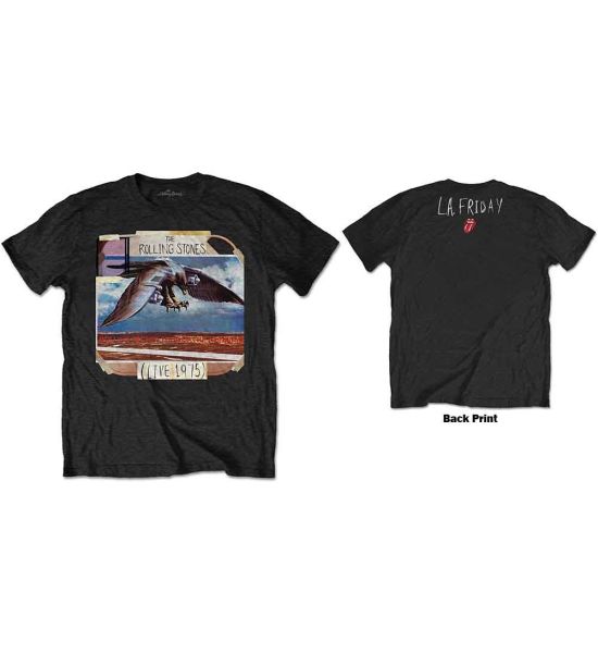 The Rolling Stones: LA Friday (Back Print) - Black T-Shirt