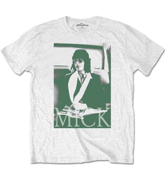 The Rolling Stones: Mick Photo Version 1 - White T-Shirt