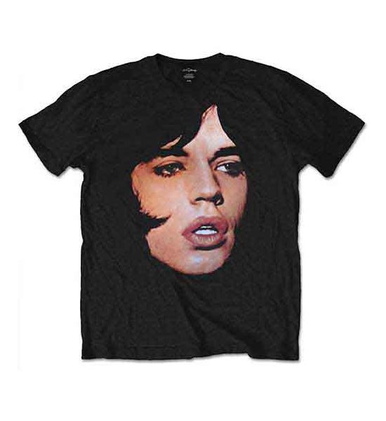 The Rolling Stones: Mick Portrait - Black T-Shirt