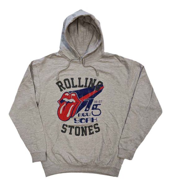 The Rolling Stones: New York '75 - Grey Pullover Hoodie