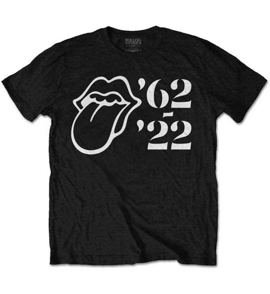 The Rolling Stones: Sixty Outline '62 - '22 - Black T-Shirt