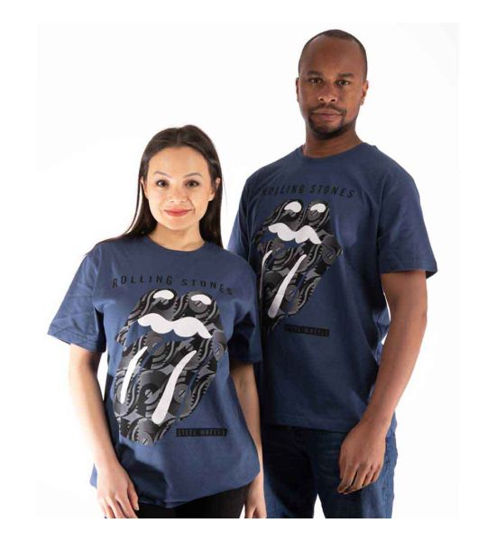 The Rolling Stones: Steel Wheels - Iris Blue T-Shirt