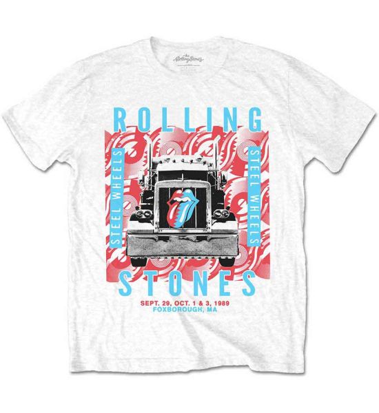 The Rolling Stones: Steel Wheels - White T-Shirt