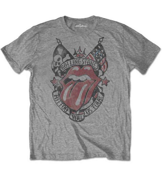 The Rolling Stones: Tattoo You US Tour (Soft Hand Inks) - Grey T-Shirt