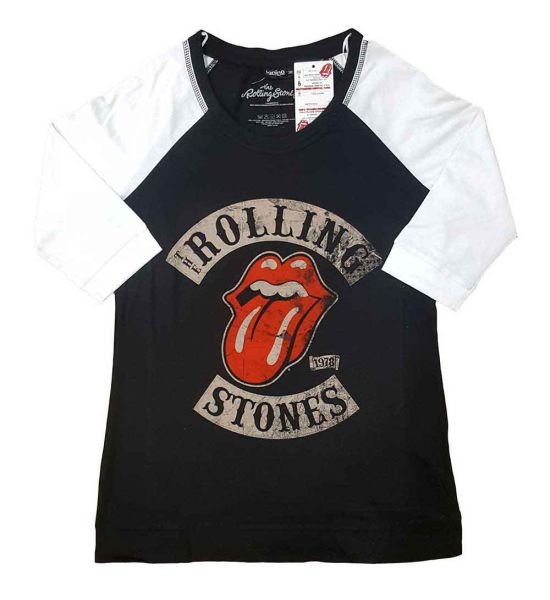 The Rolling Stones: Tour 78 - Ladies Black & White T-Shirt