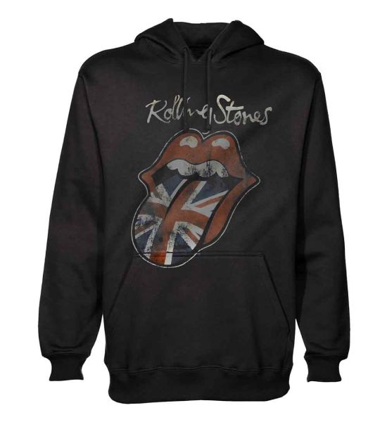 The Rolling Stones: Union Jack Tongue - Black Pullover Hoodie