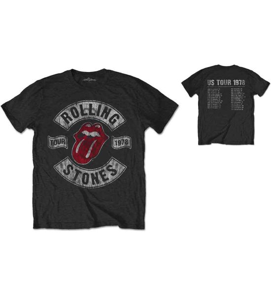 The Rolling Stones: US Tour 1978 (Back Print) - Black T-Shirt