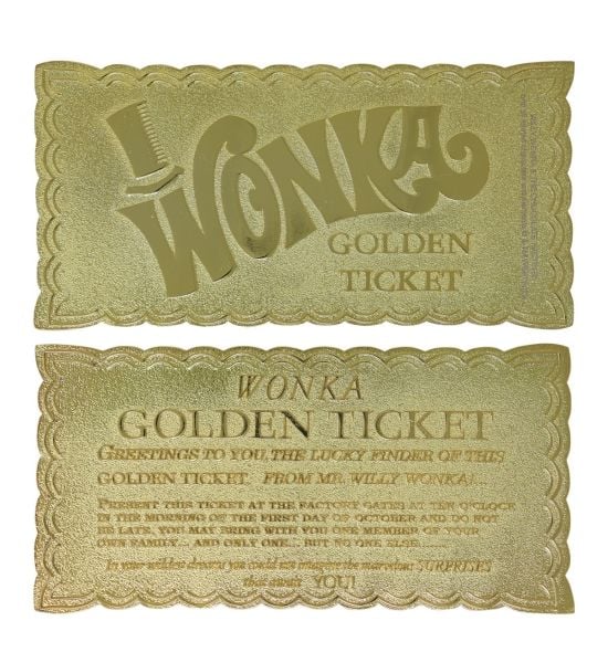 Willy Wonka And The Chocolate Factory: Collector's Edition Golden Ticket Replica Preorder