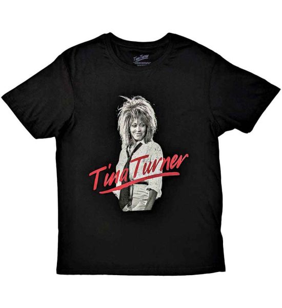 Tina Turner: Red Logo - Black T-Shirt