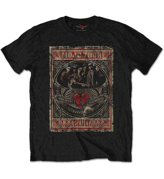 Tom Petty & The Heartbreakers: Mojo Tour (Soft Hand Inks) - Black T-Shirt