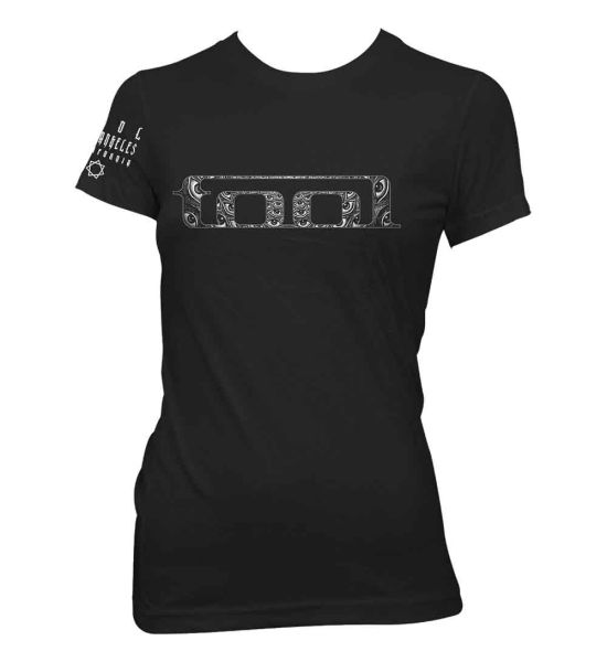 Tool: Eyes Logo (Sleeve Print) - Ladies Black T-Shirt