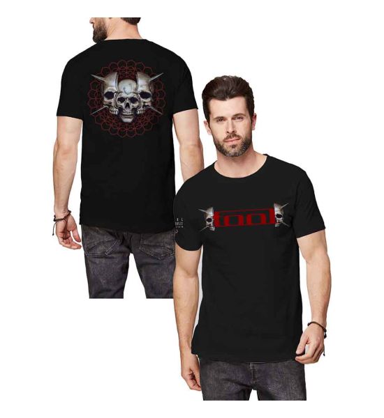 Tool: Skull Spikes (Back Print, Sleeve Print) - Black T-Shirt