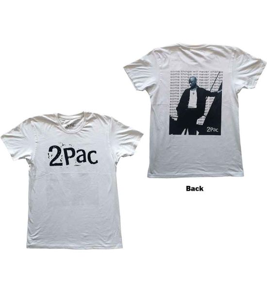 Tupac: Changes Back Repeat (Back Print) - White T-Shirt