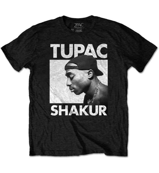 Tupac: Eyes Closed (Eco Friendly) - Black T-Shirt