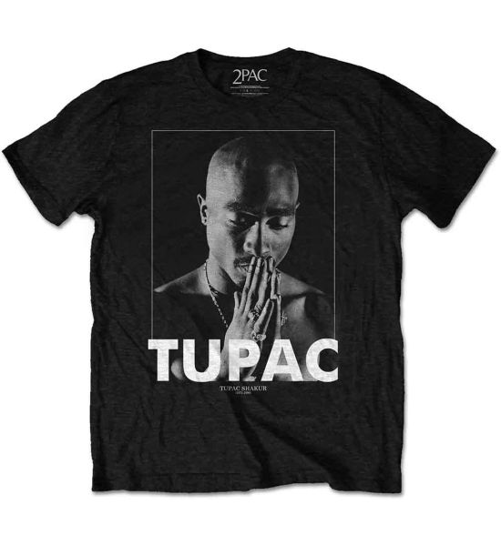 Tupac: Praying - Black T-Shirt