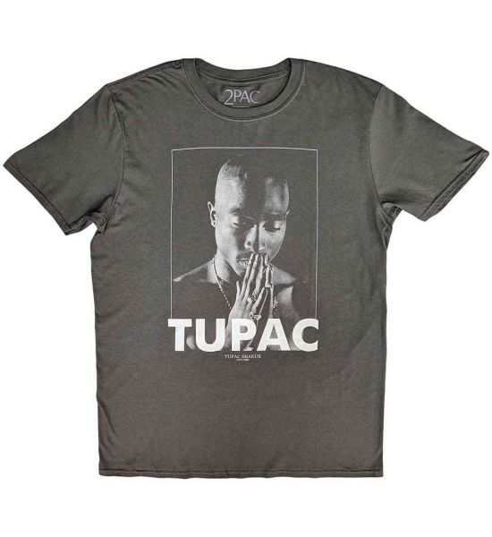 Tupac: Praying - Charcoal Grey T-Shirt