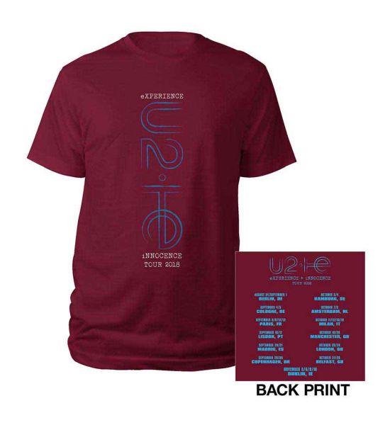 U2: I+E London Event 2018 (Back Print) - Red T-Shirt