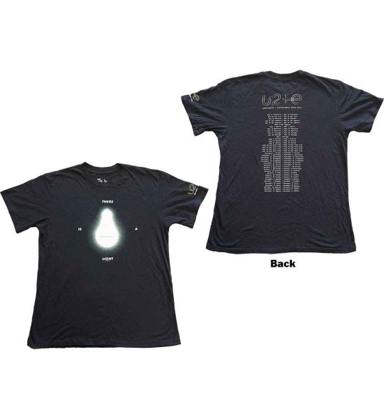 U2: I+E Tour 2015 There Is A Light (Back Print) - Black T-Shirt