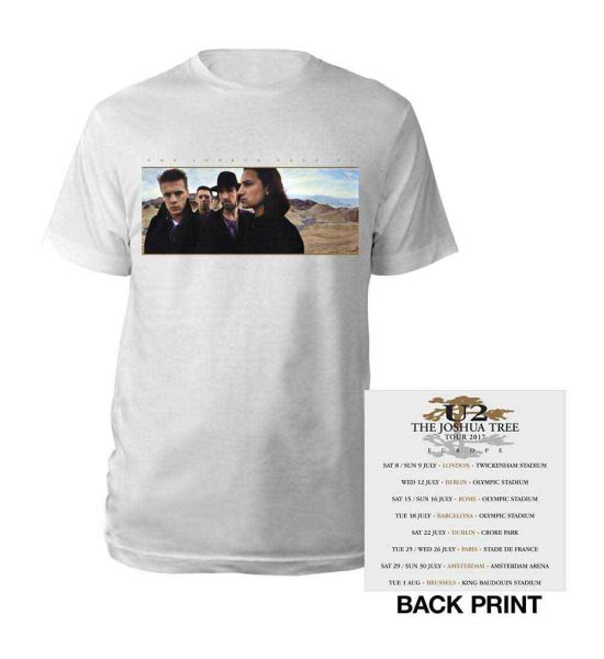 U2: Joshua Tree Photo (Back Print) - White T-Shirt