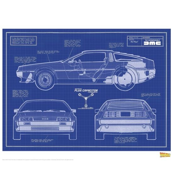 Back To The Future: Blueprint Art Print Preorder