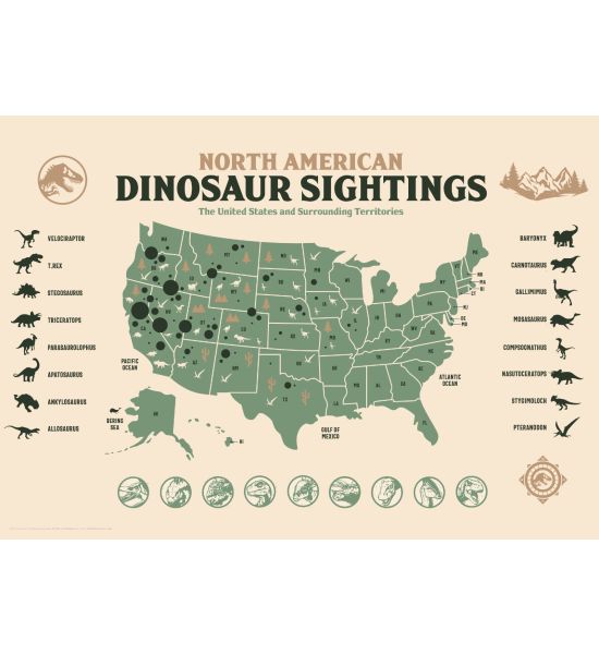 Jurassic World: Dinosaur Sightings Limited Edition Art Print Preorder