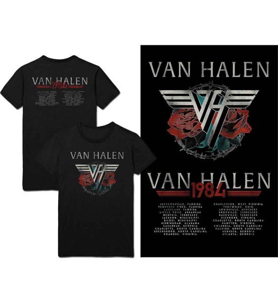 Van Halen: 84 Tour (Back Print) - Black T-Shirt