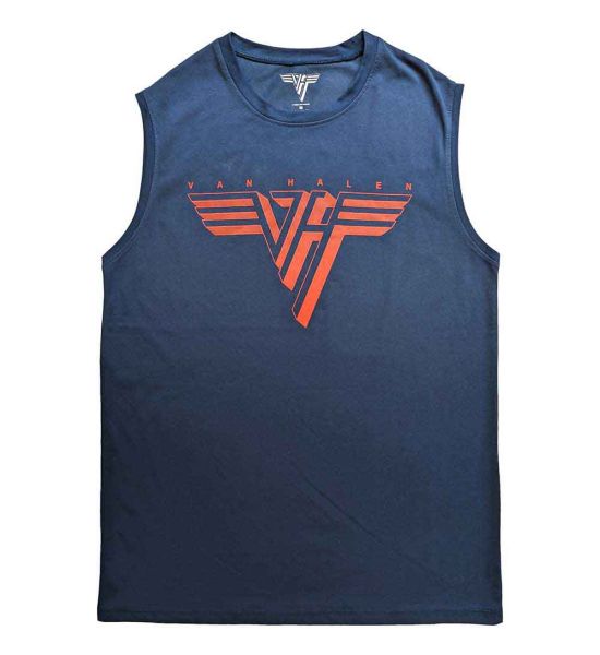 Van Halen: Classic Red Logo - Denim Blue T-Shirt