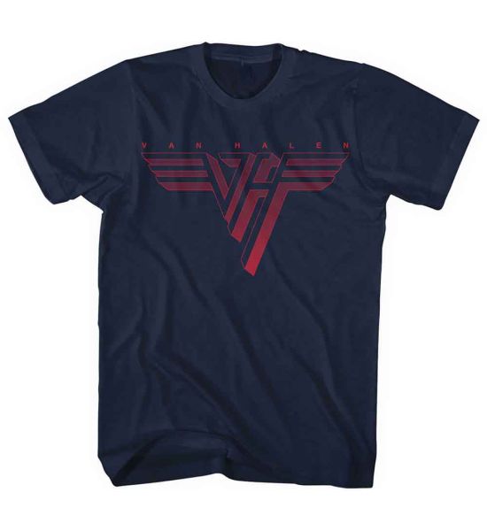 Van Halen: Classic Red Logo - Navy Blue T-Shirt