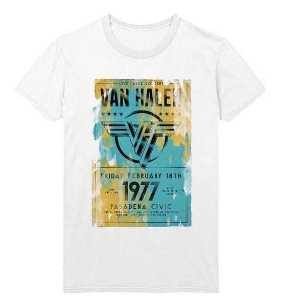 Van Halen: Pasadena '77 - White T-Shirt