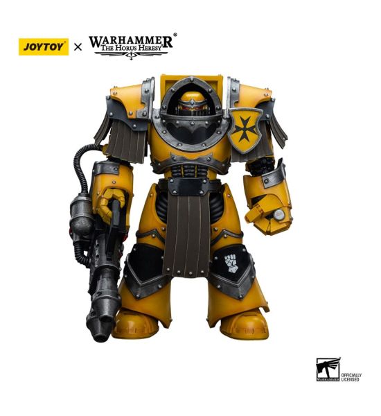 Warhammer: JoyToy Figure - Imperial Fists Legion Cataphractii Terminator Squad with Heavy Flamer (1/18 scale) (12cm) Preorder