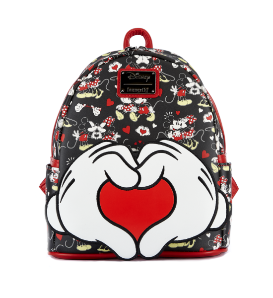 Loungefly Mickey and Minnie Mouse: Heart Hands Mini Backpack