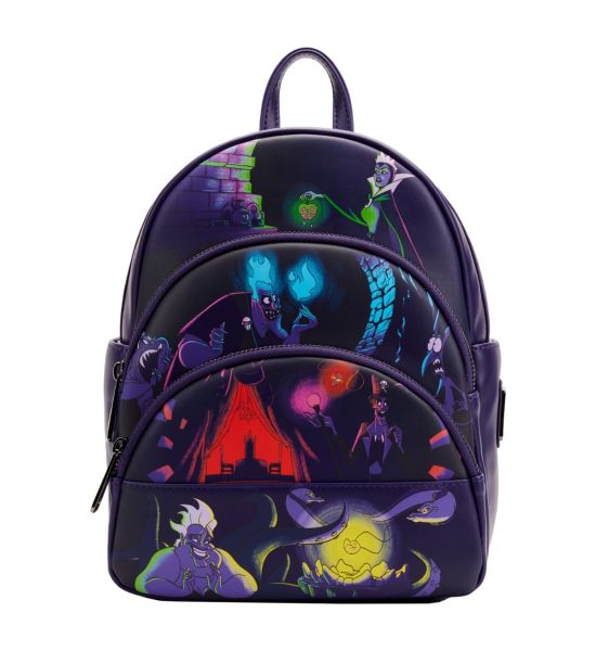 Disney: Villains Triple Pocket Glow In The Dark Loungefly Mini Backpack