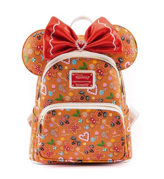 Loungefly Gingerbread Mickey and Minnie Mouse Mini Backpack with Ears Headband Set