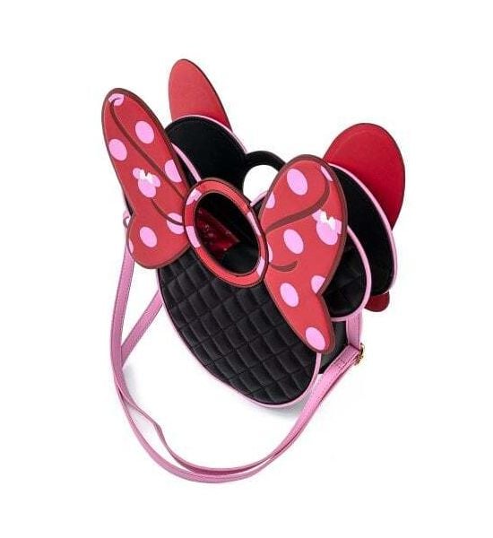 Loungefly Minnie Mouse: Quilted Bow Head Crossbody Bag