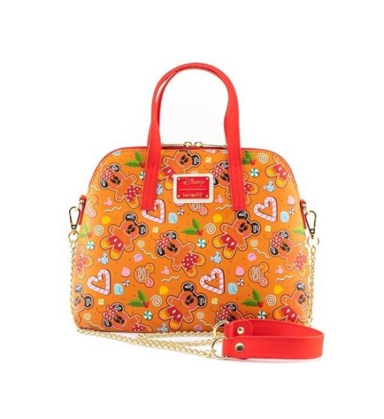 Loungefly Disney: Christmas Gingerbread All Over Print Crossbody Bag