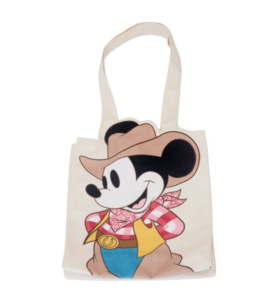 Loungefly Disney: Western Mickey Mouse Canvas Tote Bag