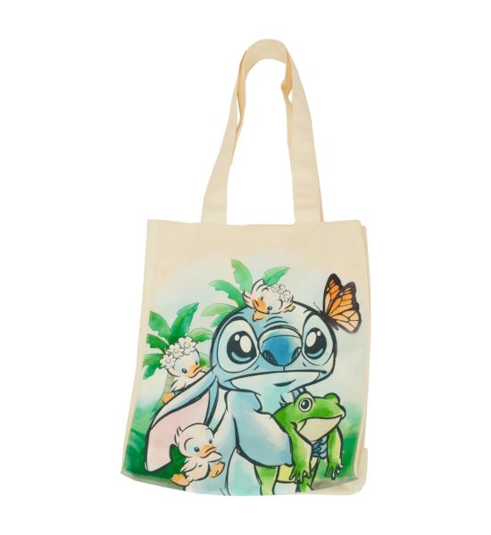 Loungefly: Disney Lilo and Stitch Springtime Stitch Canvas Tote Bag